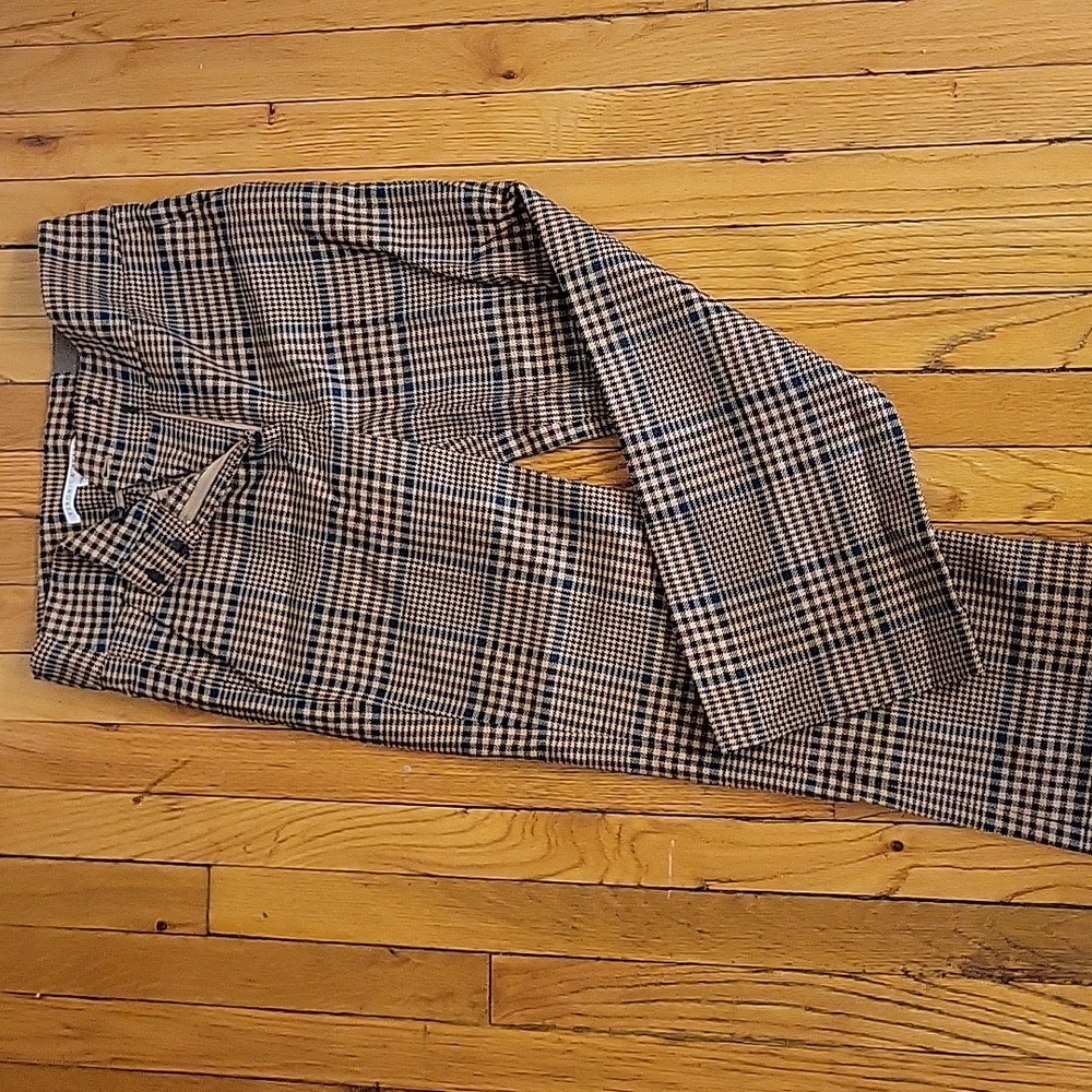 Plaid Veronica Beard wool trousers